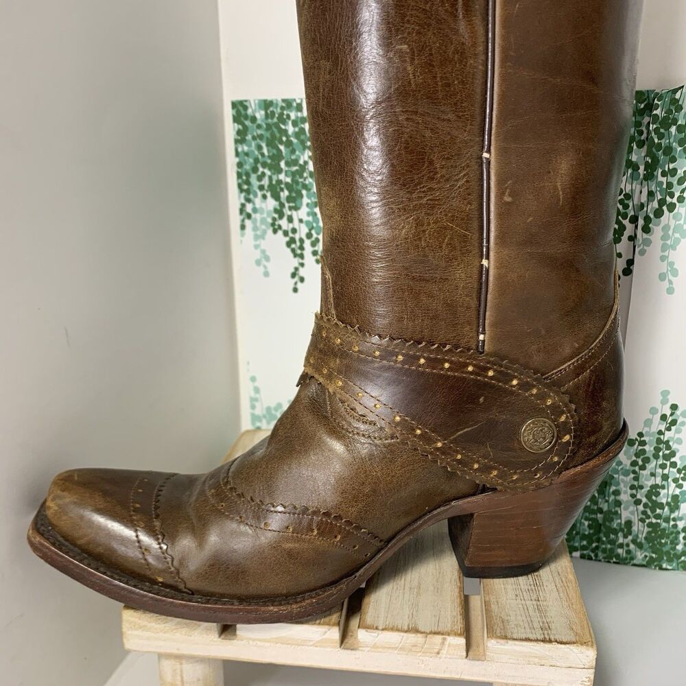 Leather Corral Western Boots Cowboy Cowgirl Size 7.5 Women - Picture 10 of 16